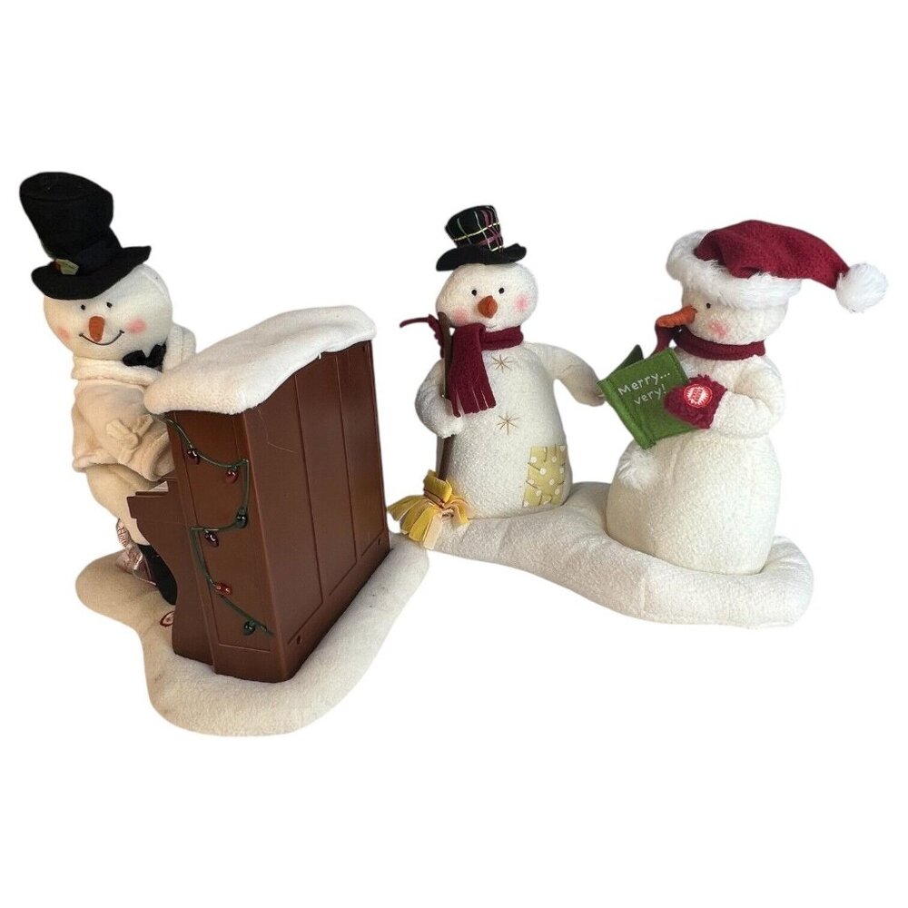 2 Hallmark Jingle Pals Piano Playing and Mr and Mrs Snowman Animated Not Working